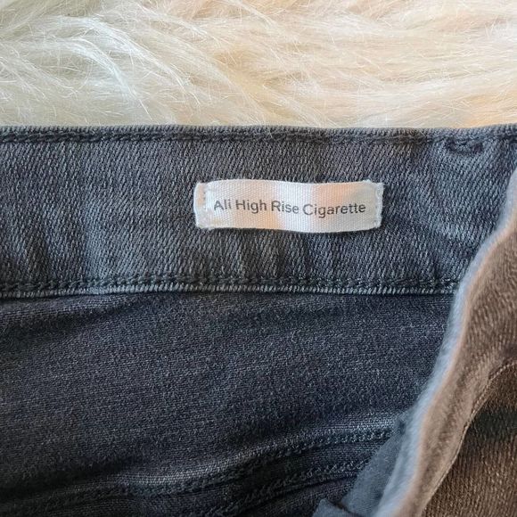 Frame Jeans Ali High Rise Cigarette Skinny Denim Ankle Size 27 Gray Faded 25x26 - Picture 5 of 13